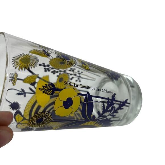 Vintage Libbey Tumbler Drinking Glass Flower Butterfly Painted - Picture 3 of 4